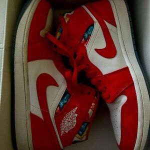 Barcelona Jordan 1 mid red